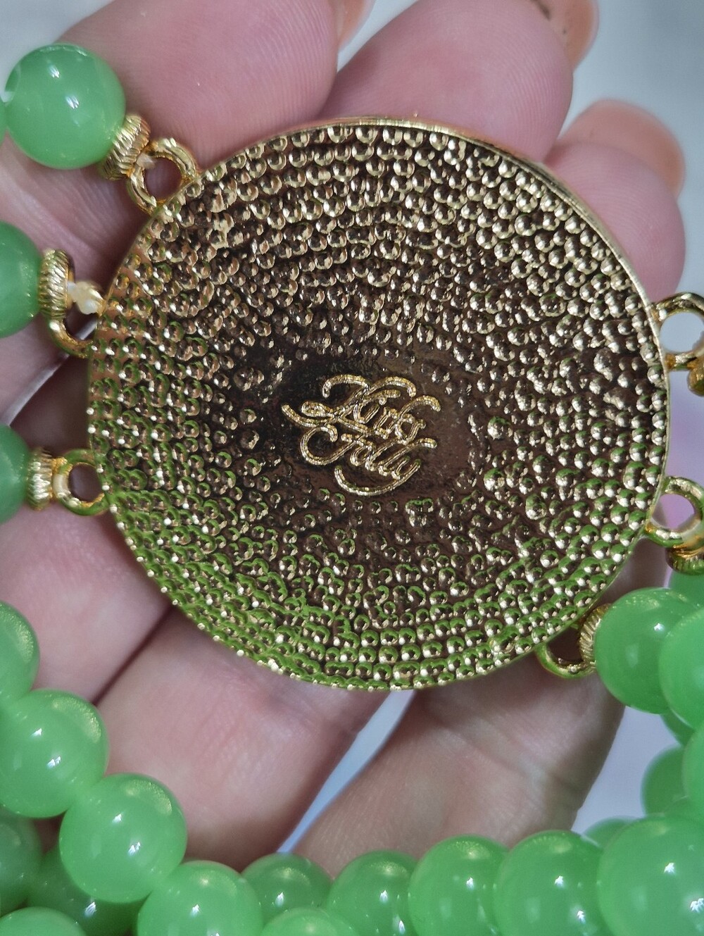 Kirks Folly Green Moon Face Bracelet - Picture 5 of 5